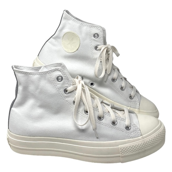 Converse Ctas Lift Platform Shoes Hi Skate Men White Canvas Custom 171209C-WWWGW - Picture 1 of 11